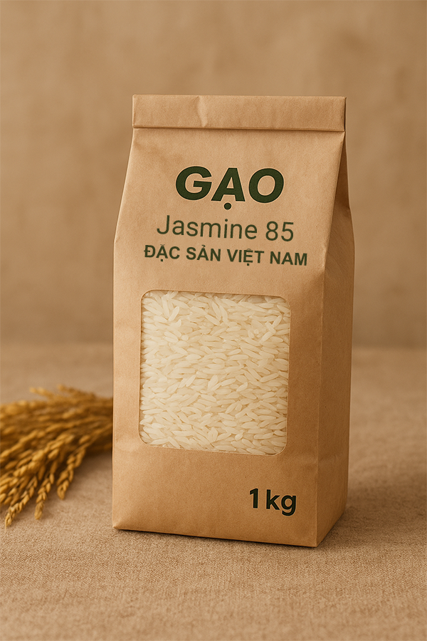 Gạo Jasmine 85 Việt Nam hạt dài thơm ngon